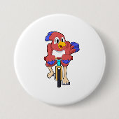 Vogel mit Fahrrad Button (Vorderseite)