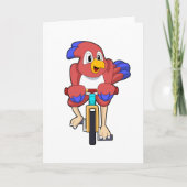 Vogel mit Fahrrad Karte (Vorderseite)