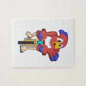 Vogel mit Fahrrad Puzzle (Horizontal)