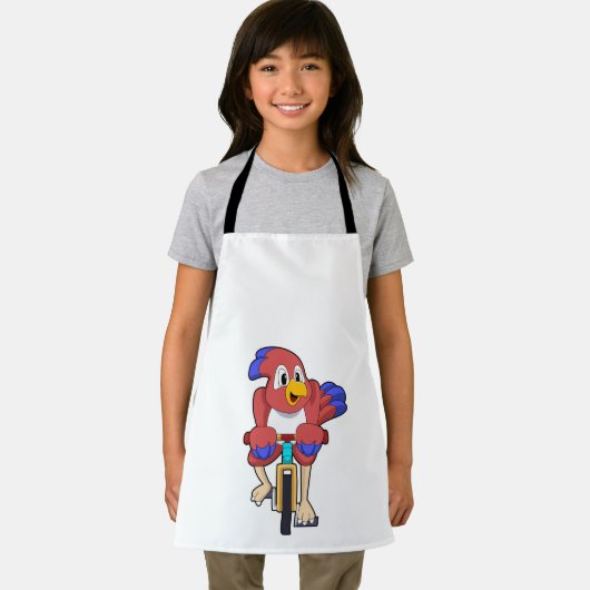 Vogel mit Fahrrad Schürze (Insitu)