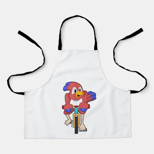 Vogel mit Fahrrad Schürze (Vorderseite)