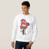 Vogel mit Fahrrad Sweatshirt (Vorne ganz)