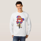Vogel mit Fahrrad T-Shirt (Vorne ganz)