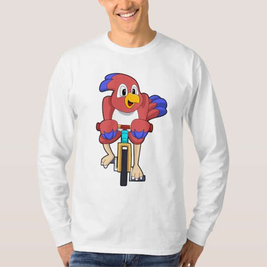 Vogel mit Fahrrad T-Shirt (Vorderseite)