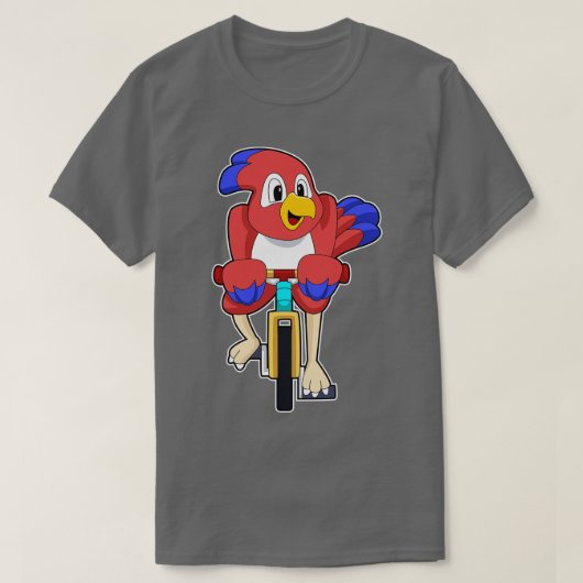 Vogel mit Fahrrad T-Shirt (Design vorne)