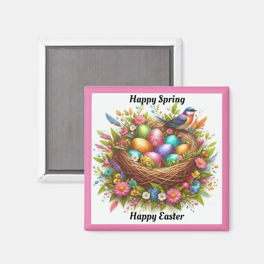 Vogel mit farbigem Eier Magnet (Vorderseite/Rückseite)