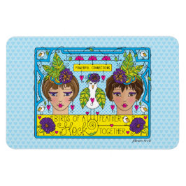 Vögel mit Feder_Flexible Magnet 6"x4"