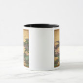 Vögel mit Herbst- und Winter-Blumen Tasse (Zentrum)