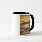 Vögel mit Herbst- und Winter-Blumen Tasse (VorderseiteRechts)