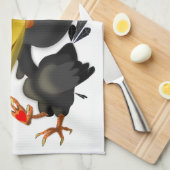 Vogel mit Herz Geschenk Küche Handtuch Cartoon (Viertel Falte)