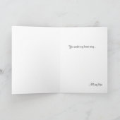 Vogel mit Herz-Reben Feiertagskarte (Innenseite)