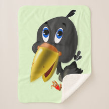 Vogel mit Herzgeschenk Baby Sherpa Blanket