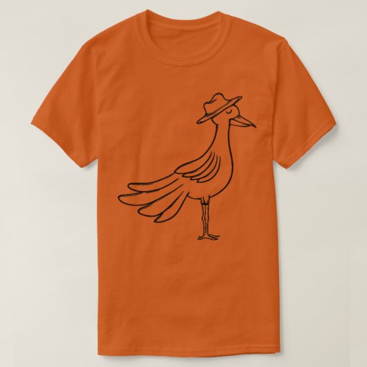Vogel mit Hut 1 T-Shirt (Design vorne)