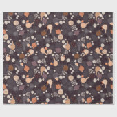 Vögel mit Hüten, Dekoren, Kiefernzapfen zu Weihnac Geschenkpapier (Flach)