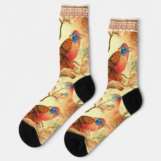 Vögel mit Imitaten Socken (Linkes Detail)