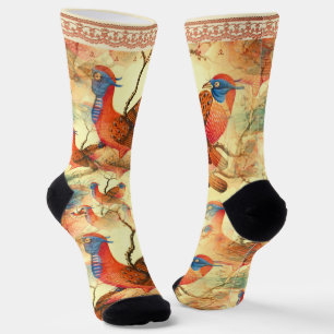 Vögel mit Imitaten Socken
