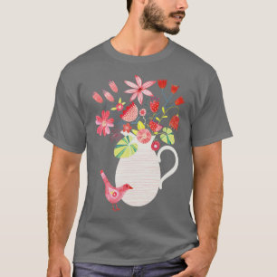 Vogel mit Jug von Blume T-Shirt