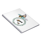Vogel mit Kranz mit Buchstabe "A" Notizblock (Rechte Seite)