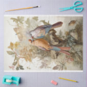 Vögel mit langen Federn Seidenpapier (Basteln)