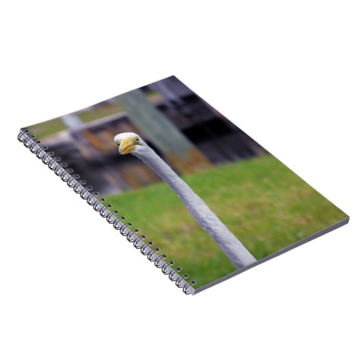 Vogel mit Long Neck Notizblock (Rechte Seite)