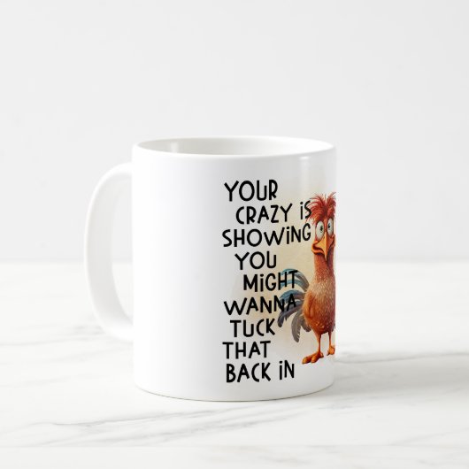 Vögel mit lustigen Sprüchen! Kaffeetasse (Vorderseite Links)