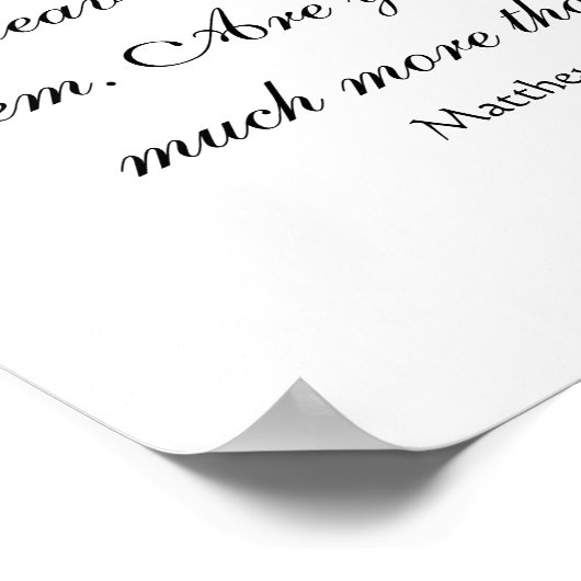 Vogel mit Matthew 6:26 Bibelverse Poster (Ecke)