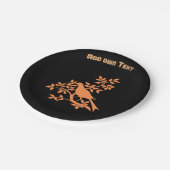 Vogel mit Nestbild Eigener Text hinzufügen Schöne  Pappteller (Schrägansicht)