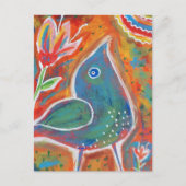 Vogel mit positivem Ausblick Postkarte (Vorderseite)