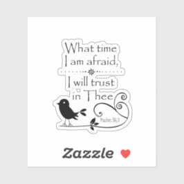 Vogel mit Psalms Bible Verse Scripting Aufkleber