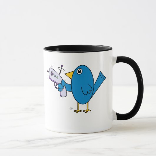 Vogel mit Raygun - Tasse (Rechts)