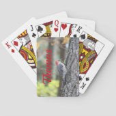 Vogel mit Rot Spielkarten (Rückseite)