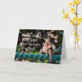 Vogel mit RuffelFedern Karte (Gelbe Blume)