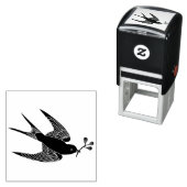 Vogel mit Sprig-Briefmarke Permastempel (Beispiel)