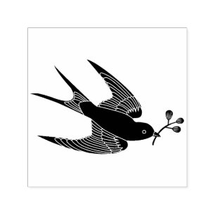 Vogel mit Sprig-Briefmarke Permastempel