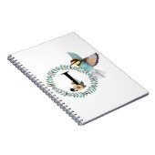 Vogel mit Wreath mit Buchstabe "J" Notizblock (Rechte Seite)