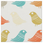 Vögel Mitte des Jahrhunderts Moderne farbenfrohe R Stoff (Nahaufnahme)