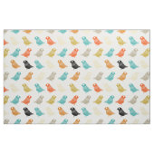 Vögel Mitte des Jahrhunderts Moderne farbenfrohe R Stoff (Fat Quarter (45,7 x 55,9 cm))