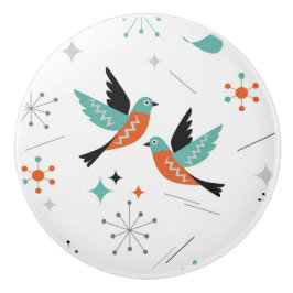 Vögel Modern Mid Century Retro Atomzeitalter Keramikknauf
