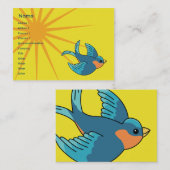 Vogel - mollig visitenkarte (Vorne/Hinten)