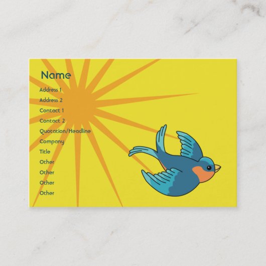 Vogel - mollig visitenkarte (Vorderseite)