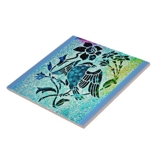 Vogel-Mosaik Fliese (Seite)