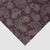 Vogel-Motiv auf dunkel und elegant Seidenpapier (Detail)