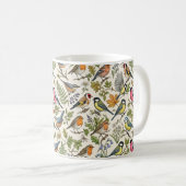 Vögel Muster Kaffeetasse (VorderseiteRechts)