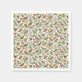 Vögel Muster Serviette