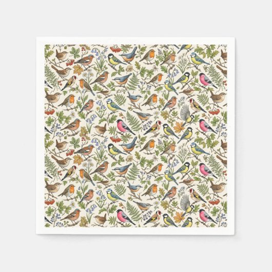 Vögel Muster Serviette (Vorderseite)