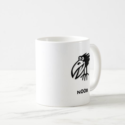 Vogel n00b kaffeetasse (VorderseiteRechts)