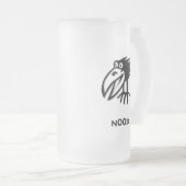Vogel n00b mattglas bierglas (VorderseiteRechts)