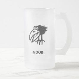 Vogel n00b mattglas bierglas