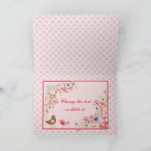 Vögel 'n Blooms, Happy Birthday Mama! Sie anpassen Karte (Innenseite)