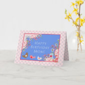 Vögel 'n Blooms, Happy Birthday Mama! Sie anpassen Karte (Gelbe Blume)